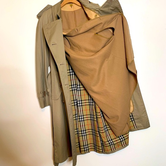 BURBERRY Long Kensington Trench w/ Removable Warm Lining Vintage Sz 44L - Picture 5 of 15